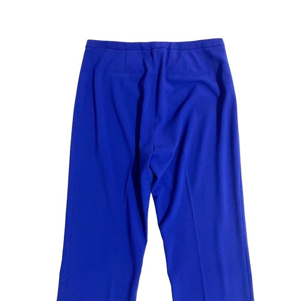 T Tahari Blue Dress Suit Pants Straight Leg Green Inseam Stripe SZ 4 New - Picture 8 of 11